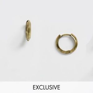 ASOS Vintage inspired gold plated hoop earrings